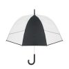 ⌀102cm/23″ átlátszó esernyő, hajlított markolat.