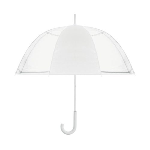 ⌀102cm/23″ átlátszó esernyő, hajlított markolat.