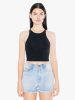 American Apparel AA8369 NŐI PAMUT SPANDEX UJJATLAN RÖVID FAZONÚ TOP S