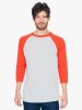 American Apparel AABB453 UNISEX POLY-COTTON 3/4 UJJÚ RAGLAN PÓLÓ S