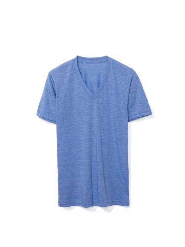 American Apparel AATR461 UNISEX TRI-BLEND RÖVID UJJÚ V-NYAKÚ PÓLÓ S