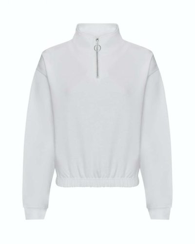 Just Hoods AWJH037 WOMEN'S CROPPED 1/4 ZIP SWEAT L