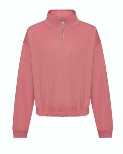 Just Hoods AWJH037 WOMEN'S CROPPED 1/4 ZIP SWEAT L