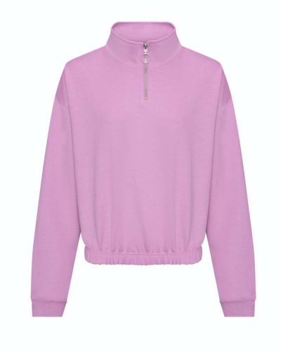 Just Hoods AWJH037 WOMEN'S CROPPED 1/4 ZIP SWEAT L