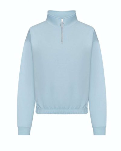Just Hoods AWJH037 WOMEN'S CROPPED 1/4 ZIP SWEAT L