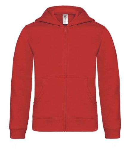 B&C BCWK682 B&C HOODED FULL ZIP /KIDS 7/8