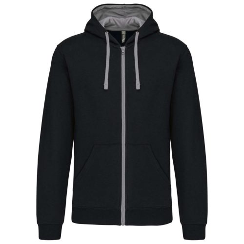 Kariban KA466 MEN'S CONTRAST HOODED FULL ZIP SWEATSHIRT 2XL