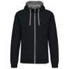 Kariban KA466 MEN'S CONTRAST HOODED FULL ZIP SWEATSHIRT S