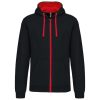Kariban KA466 MEN'S CONTRAST HOODED FULL ZIP SWEATSHIRT M