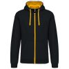 Kariban KA466 MEN'S CONTRAST HOODED FULL ZIP SWEATSHIRT XL