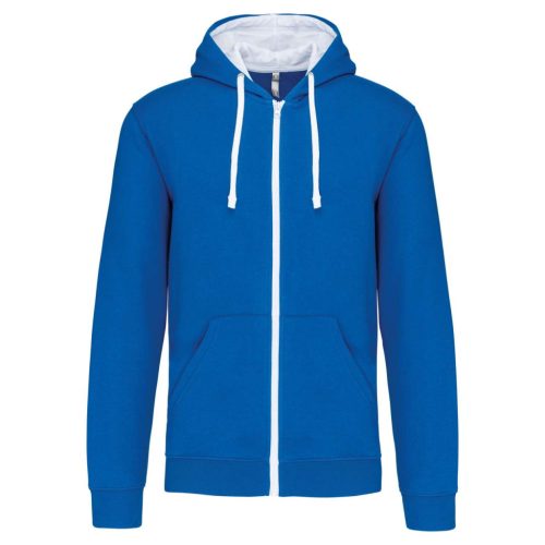 Kariban KA466 MEN'S CONTRAST HOODED FULL ZIP SWEATSHIRT 2XL