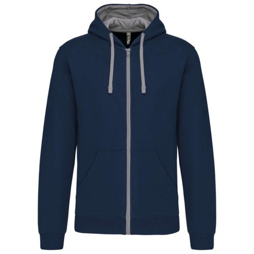 Kariban KA466 MEN'S CONTRAST HOODED FULL ZIP SWEATSHIRT 2XL