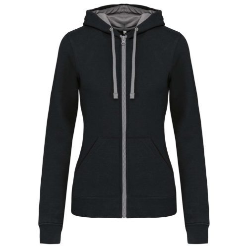 Kariban KA467 LADIES’ CONTRAST HOODED FULL ZIP SWEATSHIRT XS