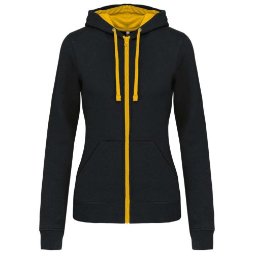 Kariban KA467 LADIES’ CONTRAST HOODED FULL ZIP SWEATSHIRT XL