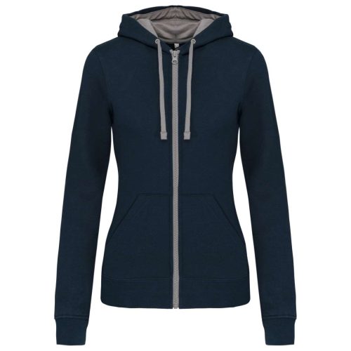 Kariban KA467 LADIES’ CONTRAST HOODED FULL ZIP SWEATSHIRT XL