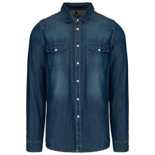 Kariban KA519 MEN'S LONG-SLEEVED DENIM SHIRT L