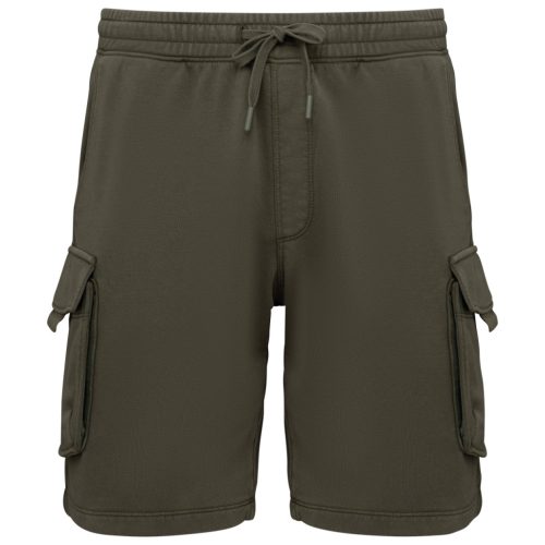 Native Spirit NS717 MEN’S FRENCH TERRY WASHED  EFFECT CARGO SHORTS M