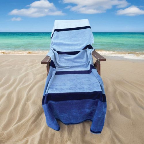 Olima OLV4020 OLIMA „BLUE WAVE” BEACH VELOUR TOWEL 90X180