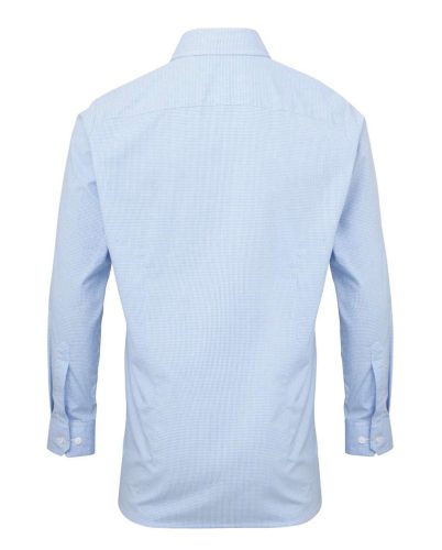 Premier PR220 MEN'S LONG SLEEVE GINGHAM COTTON MICROCHECK SHIRT XL
