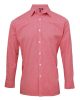 Premier PR220 MEN'S LONG SLEEVE GINGHAM COTTON MICROCHECK SHIRT XL