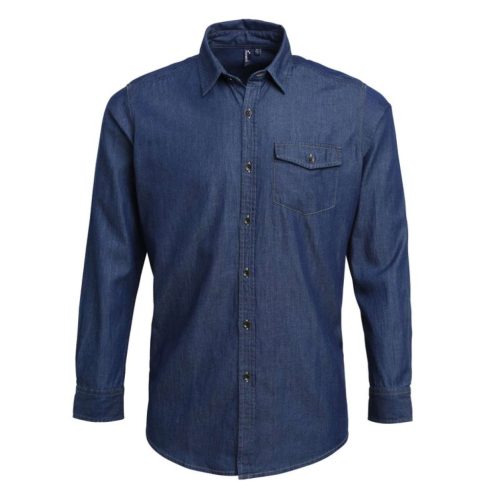 Premier PR222 MEN’S JEANS STITCH DENIM SHIRT XS