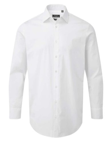 Premier PR244 MEN'S STRETCH-FIT COTTON POPLIN LONG SLEEVE SHIRT XS