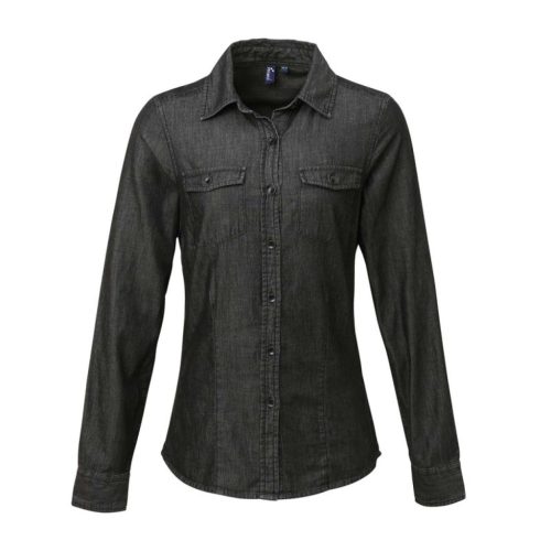 Premier PR322 WOMEN'S JEANS STITCH DENIM SHIRT XS