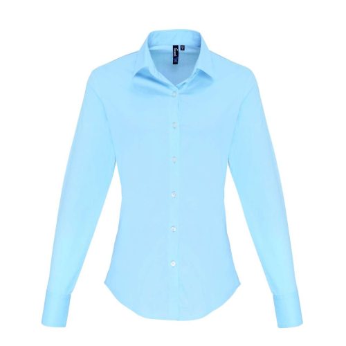 Premier PR344 WOMEN'S STRETCH-FIT COTTON POPLIN LONG SLEEVE SHIRT L