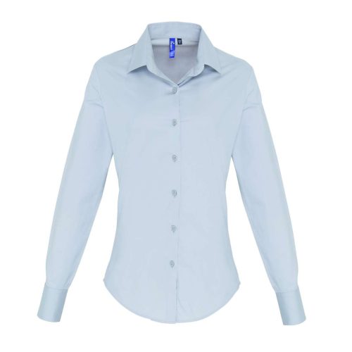Premier PR344 WOMEN'S STRETCH-FIT COTTON POPLIN LONG SLEEVE SHIRT XS