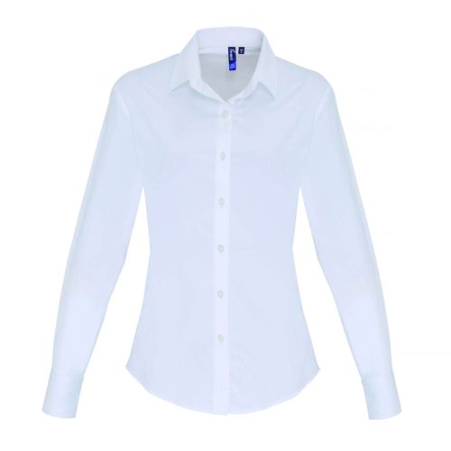 Premier PR344 WOMEN'S STRETCH-FIT COTTON POPLIN LONG SLEEVE SHIRT XL