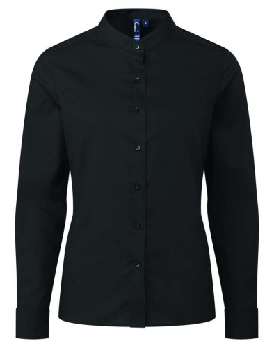 Premier PR358 WOMEN’S BANDED COLLAR 'GRANDAD' SHIRT XS
