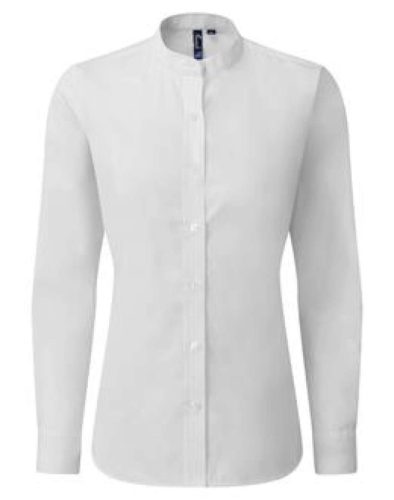 Premier PR358 WOMEN’S BANDED COLLAR 'GRANDAD' SHIRT 2XL