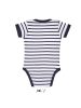 SOL'S SO01401 SOL'S MILES BABY - STRIPED BODYSUIT 12/18M